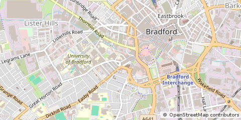 Map of Bradford, West Yorkshire
