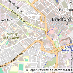 Map of Bradford, West Yorkshire