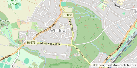 Map of Sheffield, South Yorkshire
