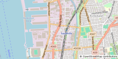 Map of Liverpool, Merseyside