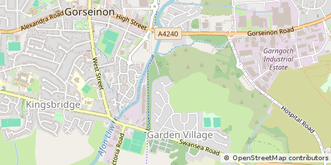 Map of Swansea, West Glamorgan