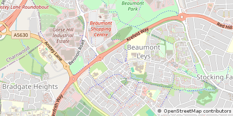 Map of Leicester