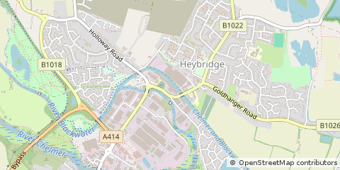 Map of Heybridge Maldon, Essex