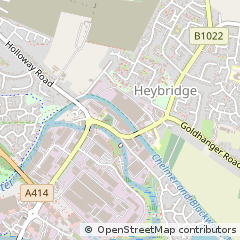 Map of Heybridge Maldon, Essex