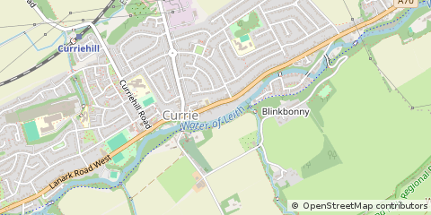 Map of Currie, Edinburgh