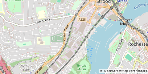Map of Strood, Kent