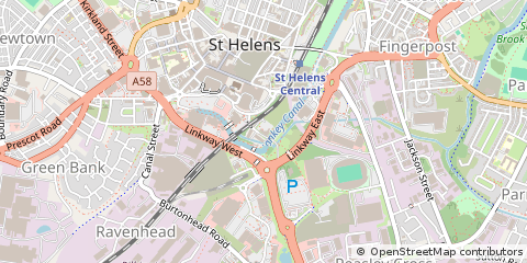 Map of ST. Helens, Merseyside