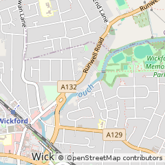 Map of Wickford, Essex