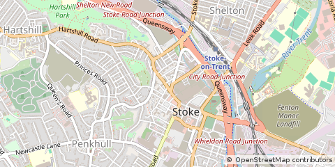 Map of Stoke-on-Trent, Staffordshire