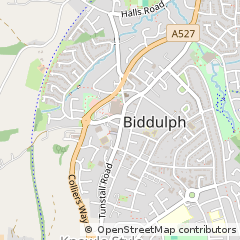 Map of Stoke on Trent, Staffordshire