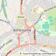 Map of Ashbourne, Derbyshire