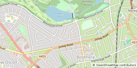 Map of Sutton Coldfield, Lancashire