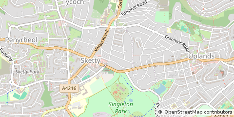 Map of Swansea