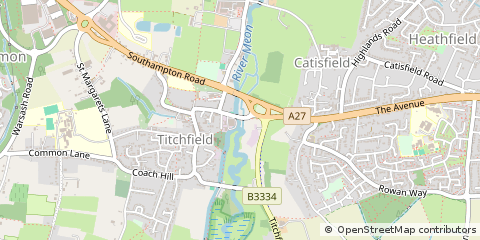Map of Titchfield, Hampshire