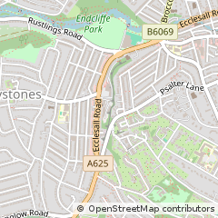Map of Sheffield, South Yorkshire