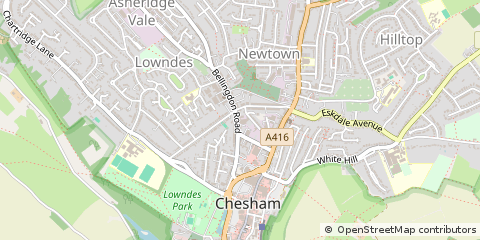 Map of Chesham, Buckinghamshire