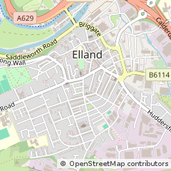 Map of Elland, West Yorkshire