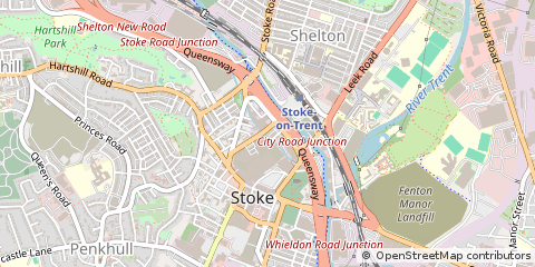 Map of Stoke-on-Trent, Staffordshire