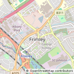 Map of Camberley, Surrey