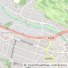 Map of Bournemouth, Dorset