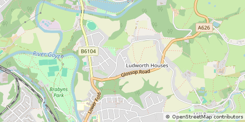 Map of Stockport, Greater Manchester