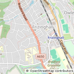 Map of Bradford, West Yorkshire