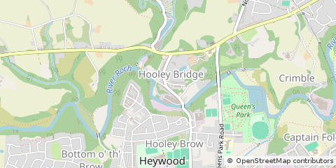 Map of Heywood, Lancashire
