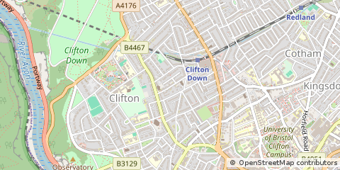 Map of Clifton, Bristol