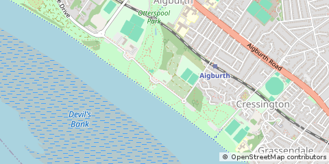 Map of Liverpool, Merseyside