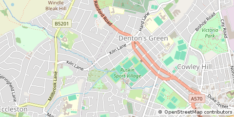 Map of ST. Helens, Merseyside
