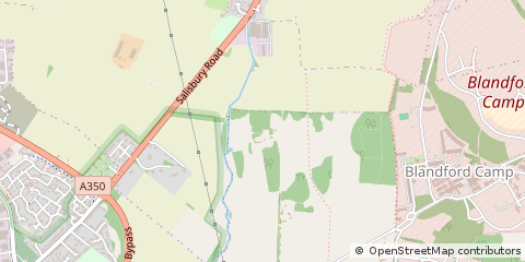 Map of Blandford Forum, Dorset