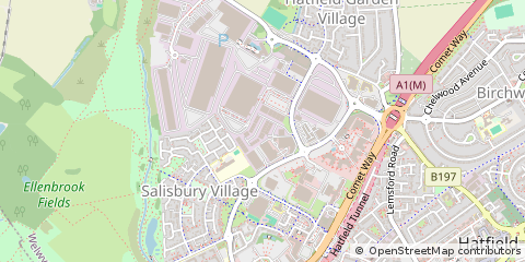 Map of Hatfield, Hertfordshire