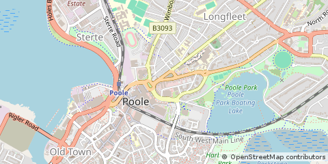 Map of Poole, Dorset