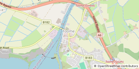 Map of Toomebridge, Antrim