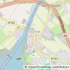 Map of Toomebridge, Antrim