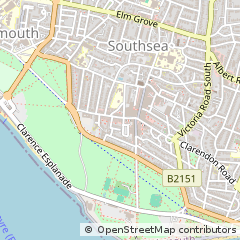 Map of Southsea, Hampshire