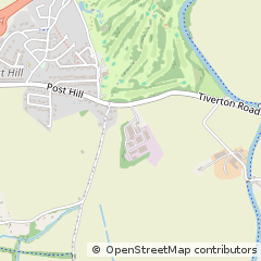 Map of Tiverton, Devon