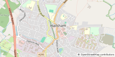 Map of Hailsham, East Sussex