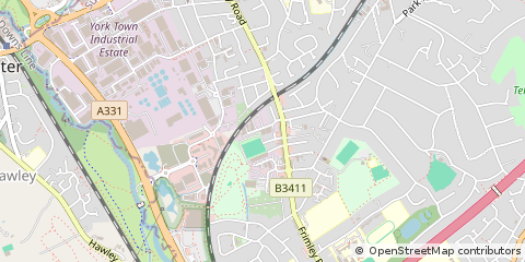 Map of Camberley, Surrey