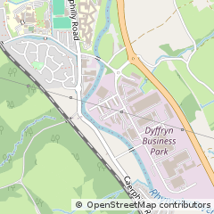 Map of Ystrad Mynach Hengoed, Caerphilly County