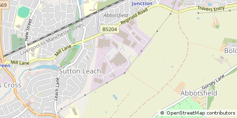 Map of ST Helens, Merseyside