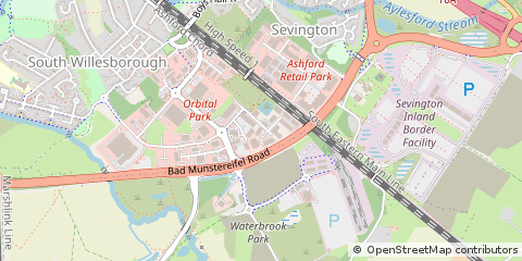 Map of Ashford, Kent