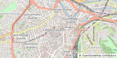 Map of Sheffield