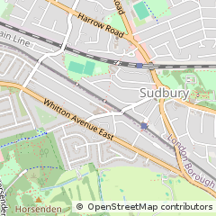 Map of Greenford, Middlesex