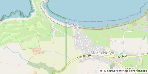 Map of Morfa Nefyn, Gwynedd