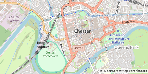 Map of Chester, Cheshire