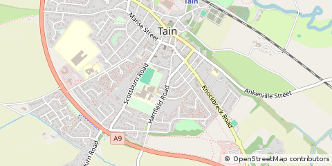 Map of Tain, Ross-Shire