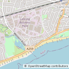 Map of Lancing, West Sussex