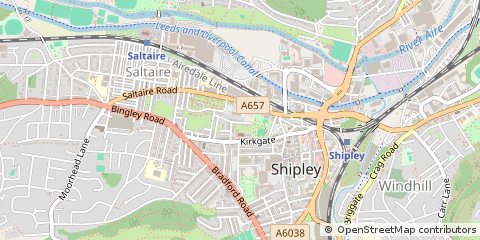 Map of Shipley, West Yorkshire