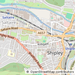 Map of Shipley, West Yorkshire